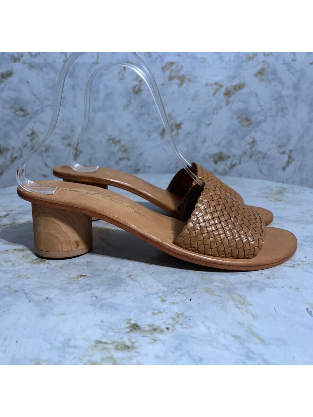 Band Of The Free Sandia Womens Sz 8M Shoes Brown Leather Slides Fashion Sandals